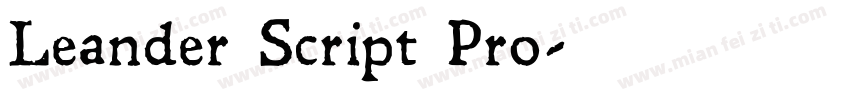 Leander Script Pro字体转换